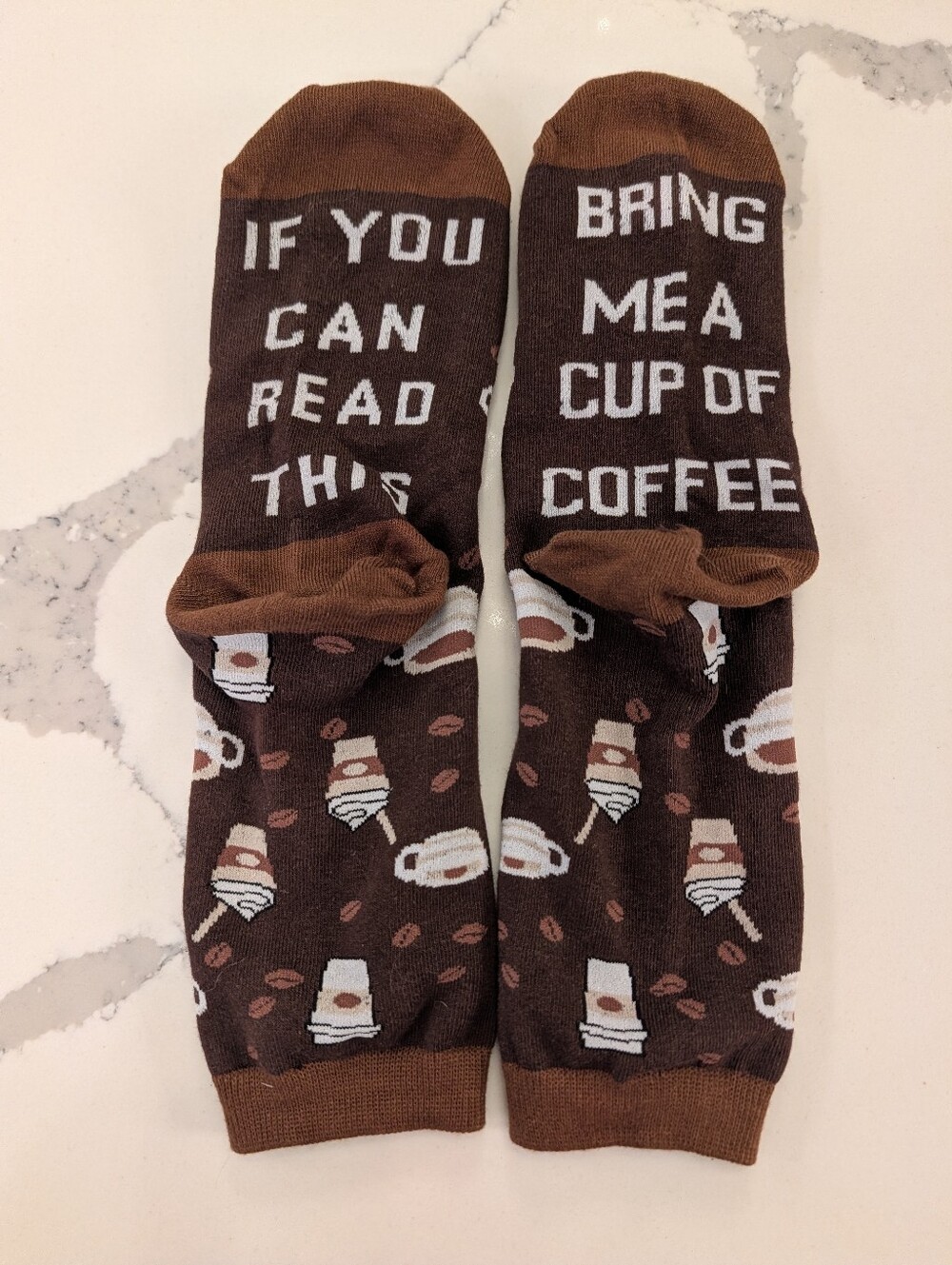 Novelty Socks If You Can Read This Bring Me A Cup Of Coffee NWOT Women's OS